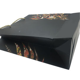 Band-Griff-großes Papier-Fördermaschinen-Taschen-schwarzes Farbpappmaterial fournisseur