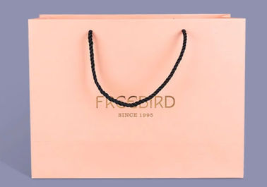 kaufen Empfindlich bestellte Druckpapiertüten, Rosa-Papierfördermaschinen-Taschen-genaues Drucken 4C voraus Online-Herstellung