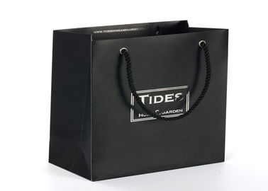 Schwarze Farbpapier-Waren-Taschen, fördernde Recyclingpapier-Fördermaschinen-Taschen fournisseur