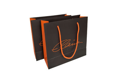 Dekorative Gewohnheit druckte die Papiertüten, die/schwarz sind, orange Farbe freundliches Eco fournisseur