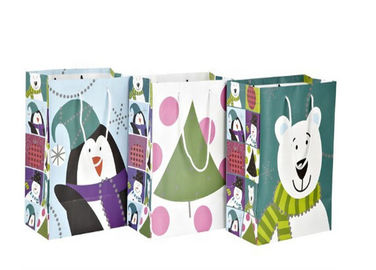 Umweltfreundliche Druck-Kraftpapier-Papiertüten glatt/Mattlaminierungs-Oberflächenveredelung fournisseur