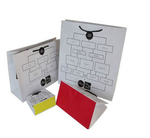 Weiß Druck-Kraftpapier-Papiertüten Customzied-Stärke für Firmenförderung fournisseur