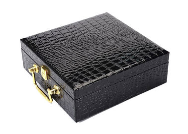 PU-Leder-Luxusgeschenk-Verpackenkästen Cutsomzied-Form mit tragbarem Griff fournisseur