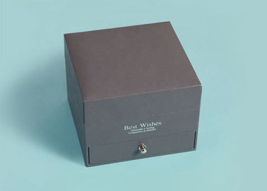 2 Luxusgeschenk-Verpackenkasten-graue Farbstilvolles Pappmaterial Layerd fournisseur