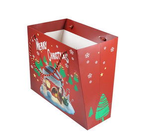 Kundengebundene Größe personifizierte Druckmaterial des geschenk-Taschen-gestrichenen Papiers für Weihnachten fournisseur