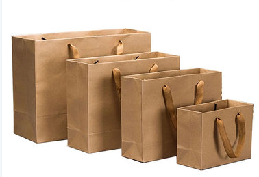 Hohe freundlicher hoher Riss-Widerstand Haltbarkeits-Gewohnheit Druck-Kraftpapier-Papiertüten Eco fournisseur