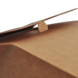 Gestempelschnittener personifizierter Brown-Papiertüte-hoher Riss-Widerstand Windowed-Griff fournisseur