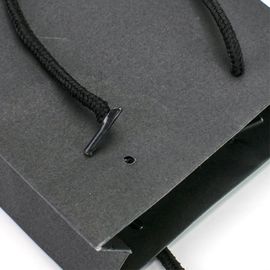 Personifizierte Druckpapptaschen mit Griffen, schwarze Papierfördermaschinen-Taschen fournisseur