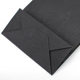 Personifizierte Druckpapptaschen mit Griffen, schwarze Papierfördermaschinen-Taschen fournisseur