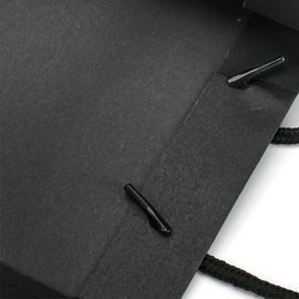 Personifizierte Druckpapptaschen mit Griffen, schwarze Papierfördermaschinen-Taschen fournisseur