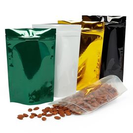 Die wiederverwendbaren Nahrungsmittelplastiktaschen, glatt stehen oben verfügbare die Beutel-verschiedene Farbe fournisseur