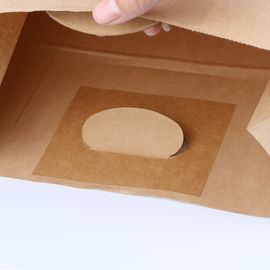 Gedruckte die Nahrungsmittelgrad-Kraftpapier-Papiertüte-Wegwerfgewohnheit verstärken fest Griff fournisseur