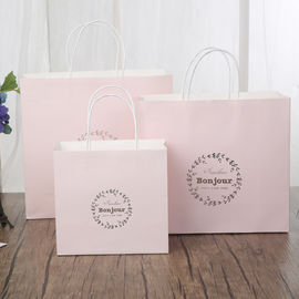 Hellblau/Rosa personifizierte PapierKraftpapier-Material der geschenk-Taschen-150gsm fournisseur