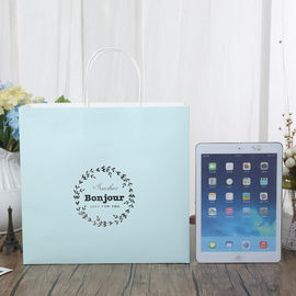 Hellblau/Rosa personifizierte PapierKraftpapier-Material der geschenk-Taschen-150gsm fournisseur