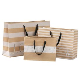 kaufen Papier-Einkaufstaschen 250gsm Brown, Handelspapiertüten klären Falte Online-Herstellung