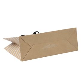 Papier-Einkaufstaschen 250gsm Brown, Handelspapiertüten klären Falte fournisseur