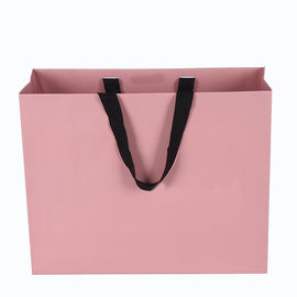 Die rosa lamellierte Farbpapptasche druckte Luxus für den Einkauf/Geschenk fournisseur
