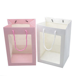Good price Zugschnur-Luxusgeschenk-Verpackentaschen, Papppapiertüte mit transparentem Fenster Online
