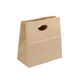 Good price Gedruckte die Nahrungsmittelgrad-Kraftpapier-Papiertüte-Wegwerfgewohnheit verstärken fest Griff Online